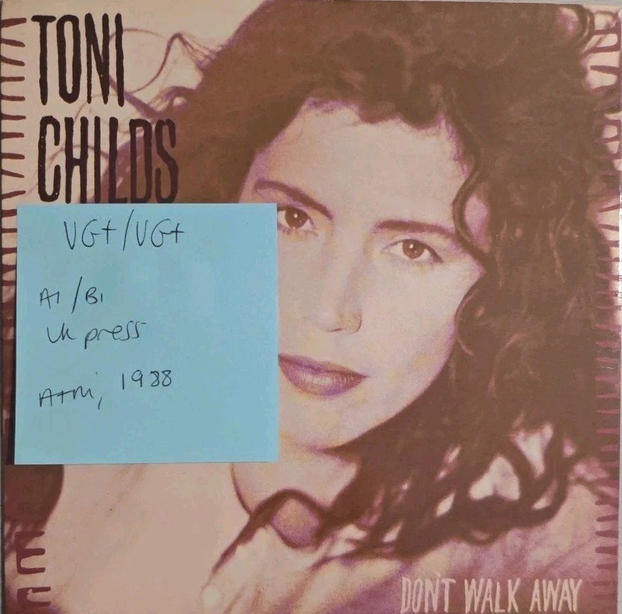 Toni Childs Don't Walk Away Vinyl Record 7" VG+/VG+ AM 462 1988 sleeve Toni Childs Don't Walk Away Vinyl Record 7" VG+/VG+ AM 462 1988 sleeve