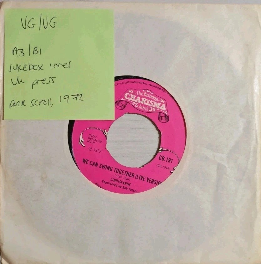 Lindisfarne All Fall Down Vinyl Record 7" VG/VG CB191 1972 sleeve Lindisfarne All Fall Down Vinyl Record 7" VG/VG CB191 1972 sleeve