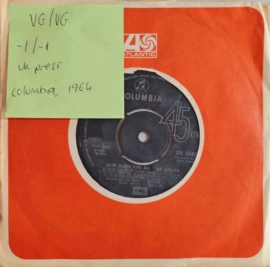 Dave Clark Five All Time Greats Wild Weekend Vinyl Record 7" VG/VG DB8963 1964 sleeve Dave Clark Five All Time Greats Wild Weekend Vinyl Record 7" VG/VG DB8963 1964 sleeve