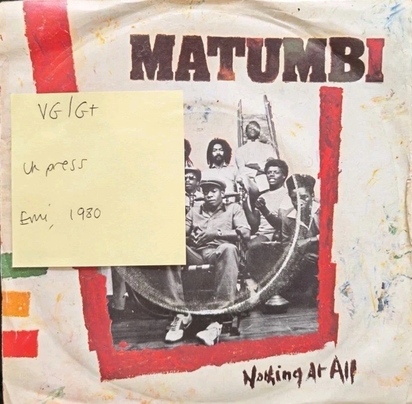 Matumbi Nothing At All / Breakdown Vinyl Record 7" VG/G+ EMI5116 1980 sleeve Matumbi Nothing At All / Breakdown Vinyl Record 7" VG/G+ EMI5116 1980 sleeve