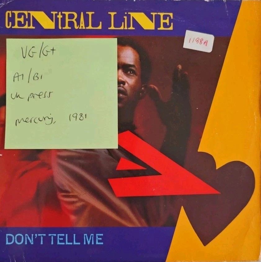 Central Line Don't Tell Me Vinyl Record 7" VG/G+ MER90 1981 sleeve Central Line Don't Tell Me Vinyl Record 7" VG/G+ MER90 1981 sleeve