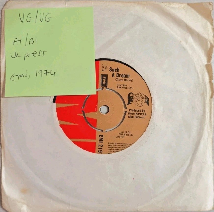 Steve Harley Mr Soft/Such A Dream Vinyl Record 7" VG/VG EMI21618 1974 vinyl record sleeve Steve Harley Mr Soft/Such A Dream Vinyl Record 7" VG/VG EMI21618 1974 vinyl record sleeve