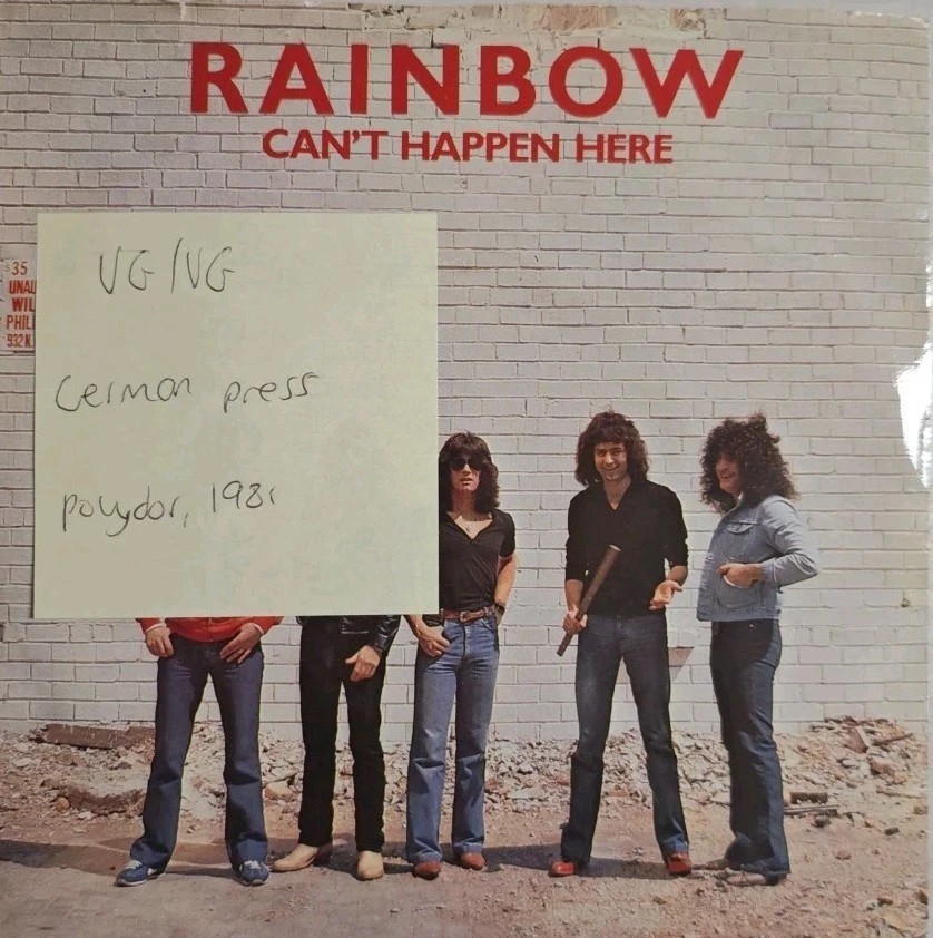 Rainbow Can't Happen Here / Jealous Lover Vinyl Record 7" VG/VG POSP251 1981 sleeve Rainbow Can't Happen Here / Jealous Lover Vinyl Record 7" VG/VG POSP251 1981 sleeve