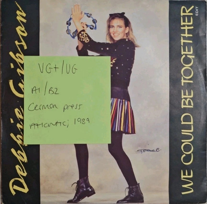 Debbie Gibson We Could Be Together Vinyl Record 12" VG+/VG A8896T 1989 vinyl record sleeve Debbie Gibson We Could Be Together Vinyl Record 12" VG+/VG A8896T 1989 vinyl record sleeve