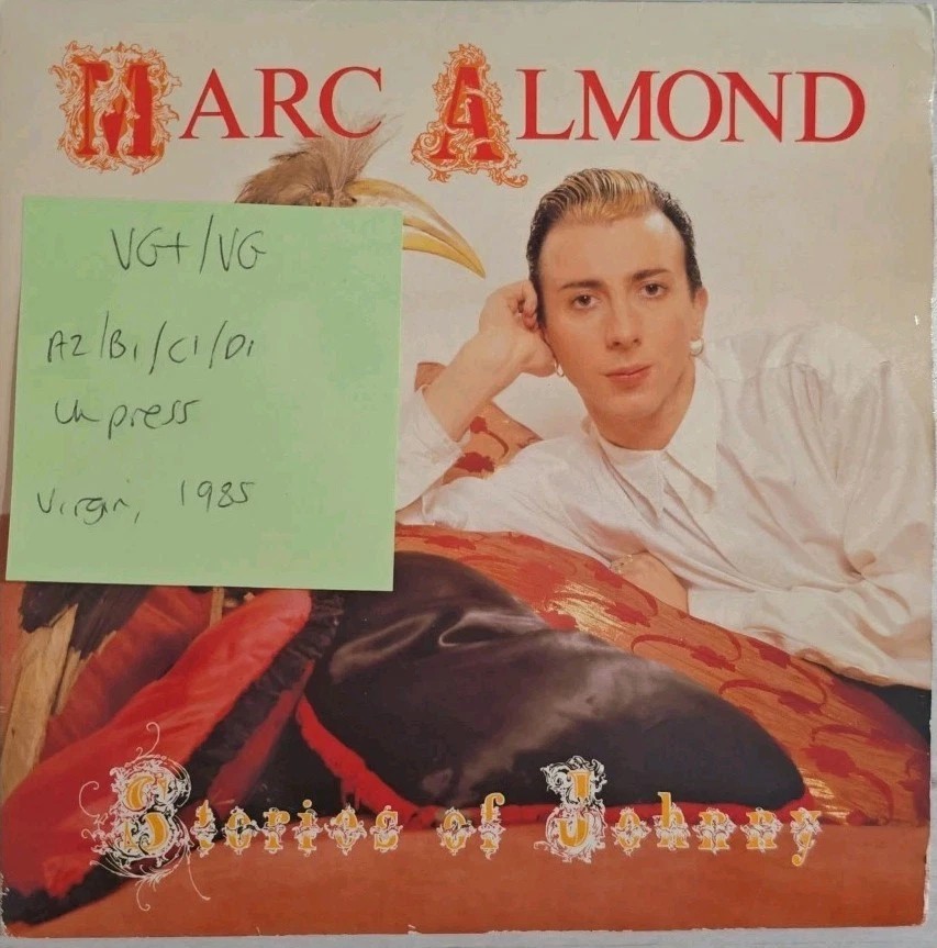 Marc Almond Stories Of Johnny Vinyl Record 7" VG+/VG BONK 1 1985 vinyl record sleeve Marc Almond Stories Of Johnny Vinyl Record 7" VG+/VG BONK 1 1985 vinyl record sleeve