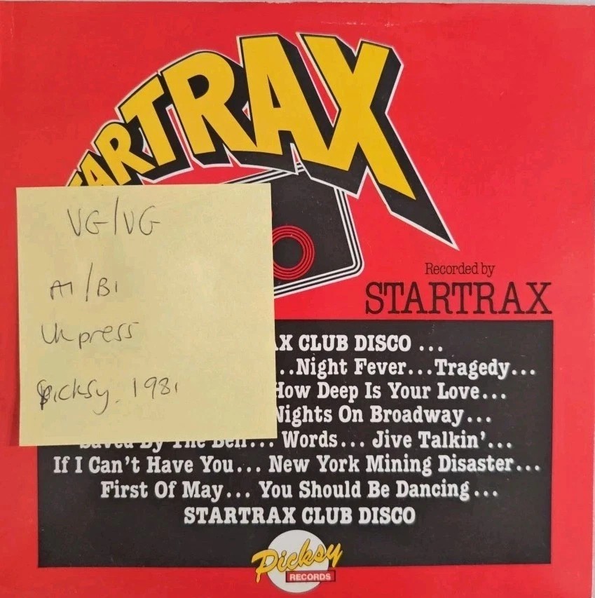 Startrax Disco Vinyl Record 7" VG/VG KSY 1001 1981 sleeve Startrax Disco Vinyl Record 7" VG/VG KSY 1001 1981 sleeve