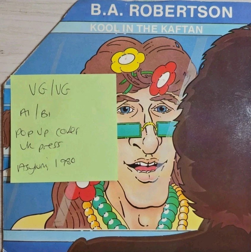 B.A. Robertson Kool In The Kaftan Vinyl Record 7" VG/VG K12427 1980 sleeve B.A. Robertson Kool In The Kaftan Vinyl Record 7" VG/VG K12427 1980 sleeve