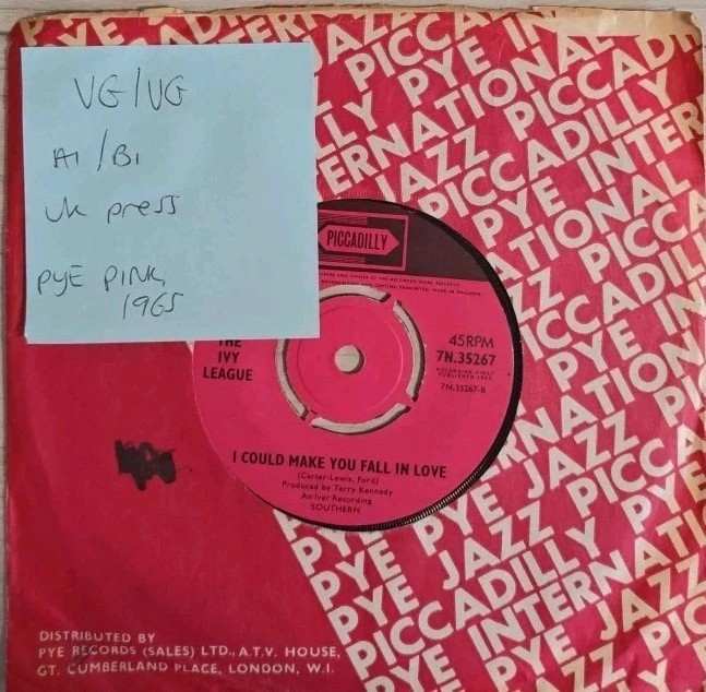 The Ivy League Our Love Is Slipping Away Vinyl Record 7" VG/VG 7N35267 1965 sleeve The Ivy League Our Love Is Slipping Away Vinyl Record 7" VG/VG 7N35267 1965 sleeve
