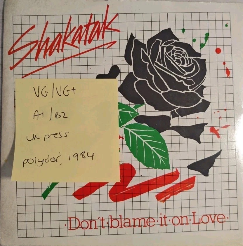 Shakatak Don't Blame It On Love Vinyl Record 7" VG/VG+ POSP699 1984 sleeve Shakatak Don't Blame It On Love Vinyl Record 7" VG/VG+ POSP699 1984 sleeve