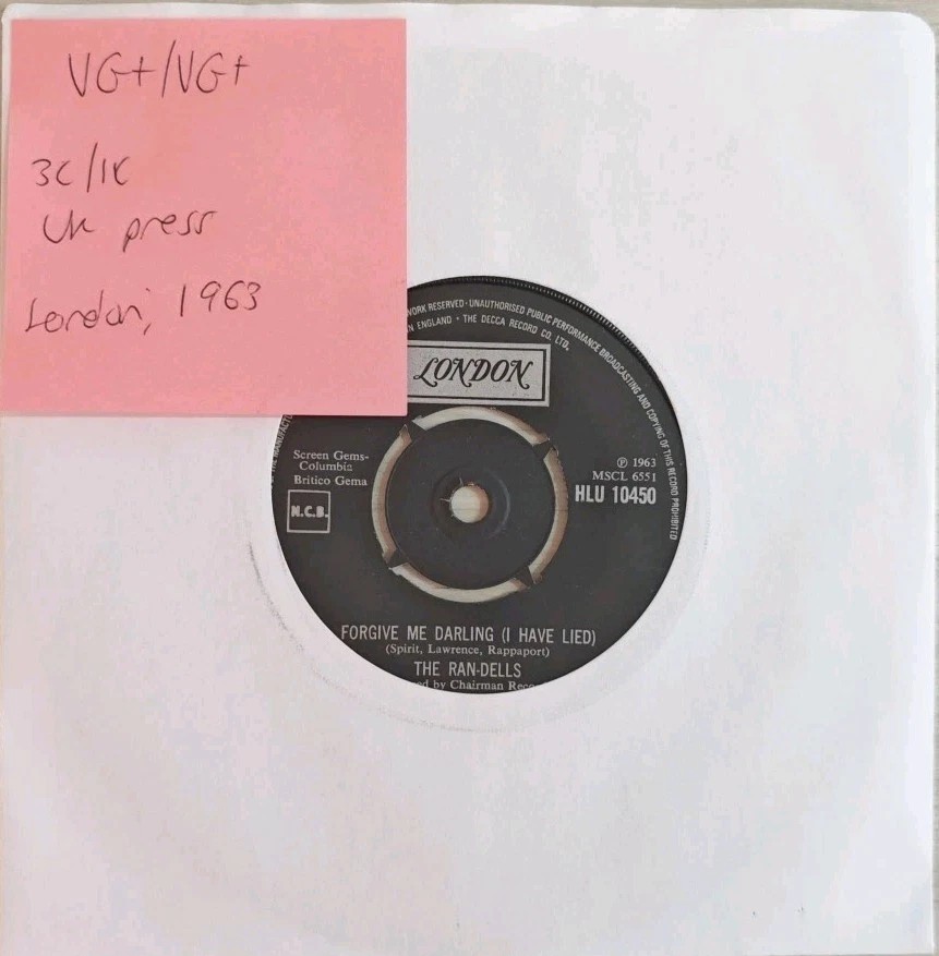 The Ran-Dells Martian Hop Vinyl Record 7" VG+/VG+ HLU 10450 1963 sleeve The Ran-Dells Martian Hop Vinyl Record 7" VG+/VG+ HLU 10450 1963 sleeve
