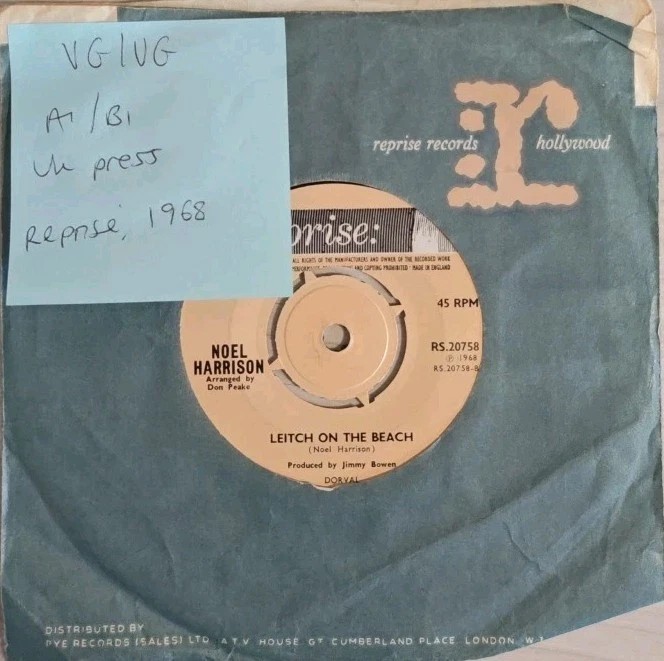 Noel Harrison The Windmills of Your Mind Vinyl Record 7" VG/VG RS20758 1968 sleeve Noel Harrison The Windmills of Your Mind Vinyl Record 7" VG/VG RS20758 1968 sleeve