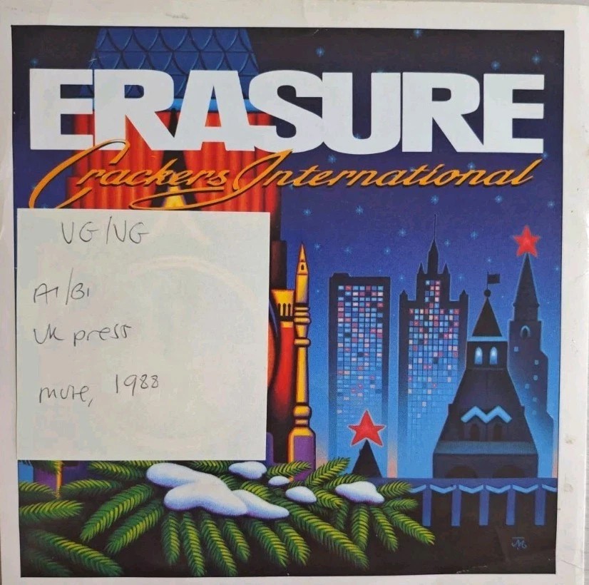 Erasure Crackers International Vinyl Record 7" VG/VG E MUTE 93 1988 sleeve Erasure Crackers International Vinyl Record 7" VG/VG E MUTE 93 1988 sleeve