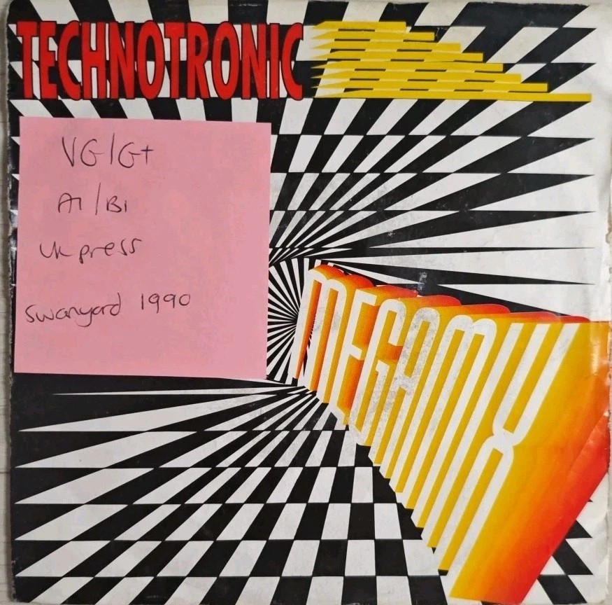 Technoronic Megamix Vinyl Record 7" VG/G+ SYR17 1990 sleeve Technoronic Megamix Vinyl Record 7" VG/G+ SYR17 1990 sleeve
