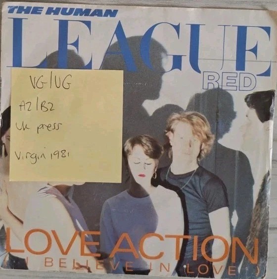 The Human League Hard Times Vinyl Record 7" VG/VG VS 435 1981 sleeve The Human League Hard Times Vinyl Record 7" VG/VG VS 435 1981 sleeve