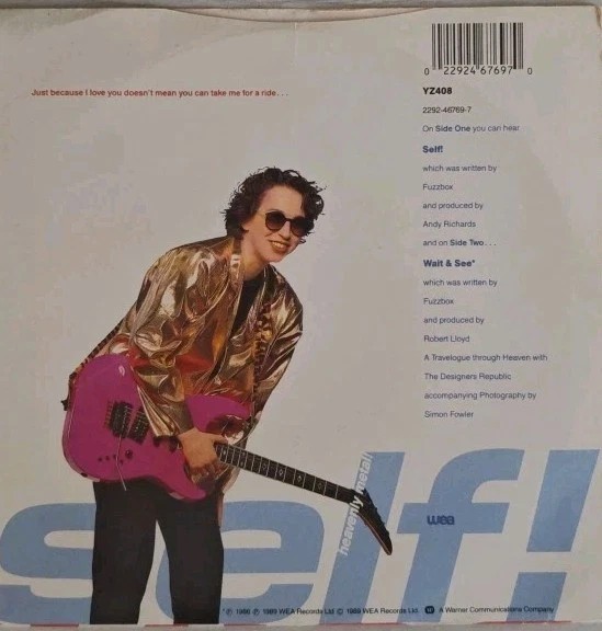 Fuzzbox Self! Wait & See Vinyl Record 7" VG/VG YZ408 1989 vinyl record sleeve Fuzzbox Self! Wait & See Vinyl Record 7" VG/VG YZ408 1989 vinyl record sleeve