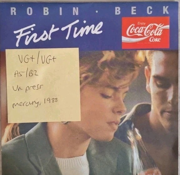 Robin Beck First Time Vinyl Record 7" VG+/VG+ MER 270 1988 sleeve Robin Beck First Time Vinyl Record 7" VG+/VG+ MER 270 1988 sleeve