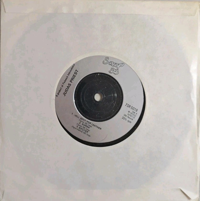 Judas Priest Self Titled Vinyl Record 7" VG+/VG+ 7SR5018 1981 vinyl record sleeve Judas Priest Self Titled Vinyl Record 7" VG+/VG+ 7SR5018 1981 vinyl record sleeve