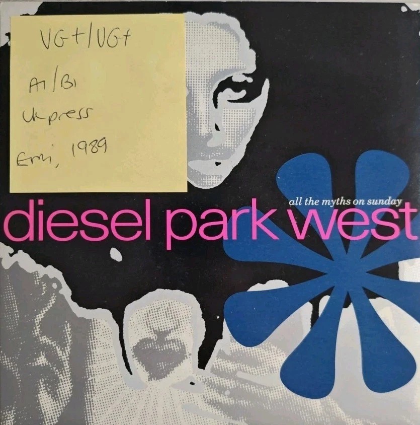 Diesel Park West All The Myths On Sunday Vinyl Record 7" VG+/VG+ FOOD17 1989 sleeve Diesel Park West All The Myths On Sunday Vinyl Record 7" VG+/VG+ FOOD17 1989 sleeve