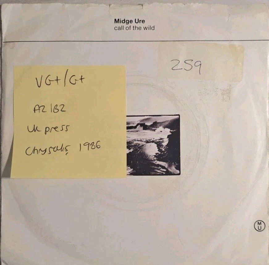 Midge Ure Answers To Nothing Vinyl Record 7" VG+/G+ URE4 1986 sleeve Midge Ure Answers To Nothing Vinyl Record 7" VG+/G+ URE4 1986 sleeve