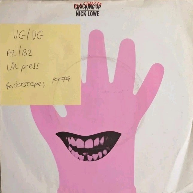 Nick Lowe Cracking Up / Basing St Vinyl Record 7" VG/VG ADA 34 1979 sleeve Nick Lowe Cracking Up / Basing St Vinyl Record 7" VG/VG ADA 34 1979 sleeve