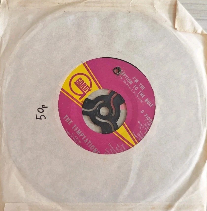 The Temptations It's Summer Vinyl Record 7" VG/VG G7109F 1971 sleeve The Temptations It's Summer Vinyl Record 7" VG/VG G7109F 1971 sleeve