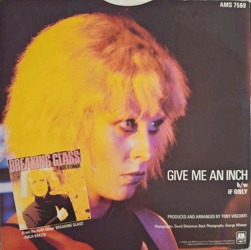 Hazel O'Connor Give Me An Inch Vinyl Record 7" VG/VG AMS 7569 1980 vinyl record sleeve Hazel O'Connor Give Me An Inch Vinyl Record 7" VG/VG AMS 7569 1980 vinyl record sleeve