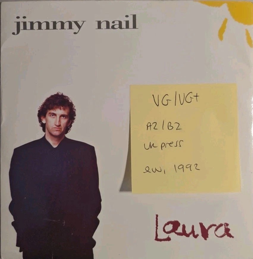 Jimmy Nail Laura Vinyl Record 7" VG/VG+ YZ702W 1992 sleeve Jimmy Nail Laura Vinyl Record 7" VG/VG+ YZ702W 1992 sleeve