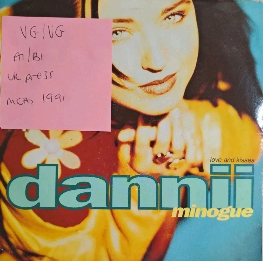 Dannii Minogue Love & Kisses Vinyl Record 7" VG/VG MCS1529 1991 vinyl record sleeve Dannii Minogue Love & Kisses Vinyl Record 7" VG/VG MCS1529 1991 vinyl record sleeve