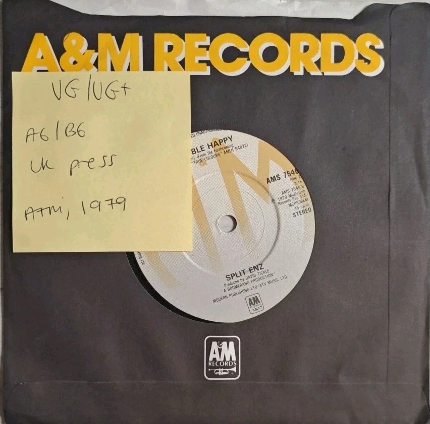Split Enz I Got You Vinyl Record 7" VG/VG+ AMS 7546 1979 sleeve Split Enz I Got You Vinyl Record 7" VG/VG+ AMS 7546 1979 sleeve