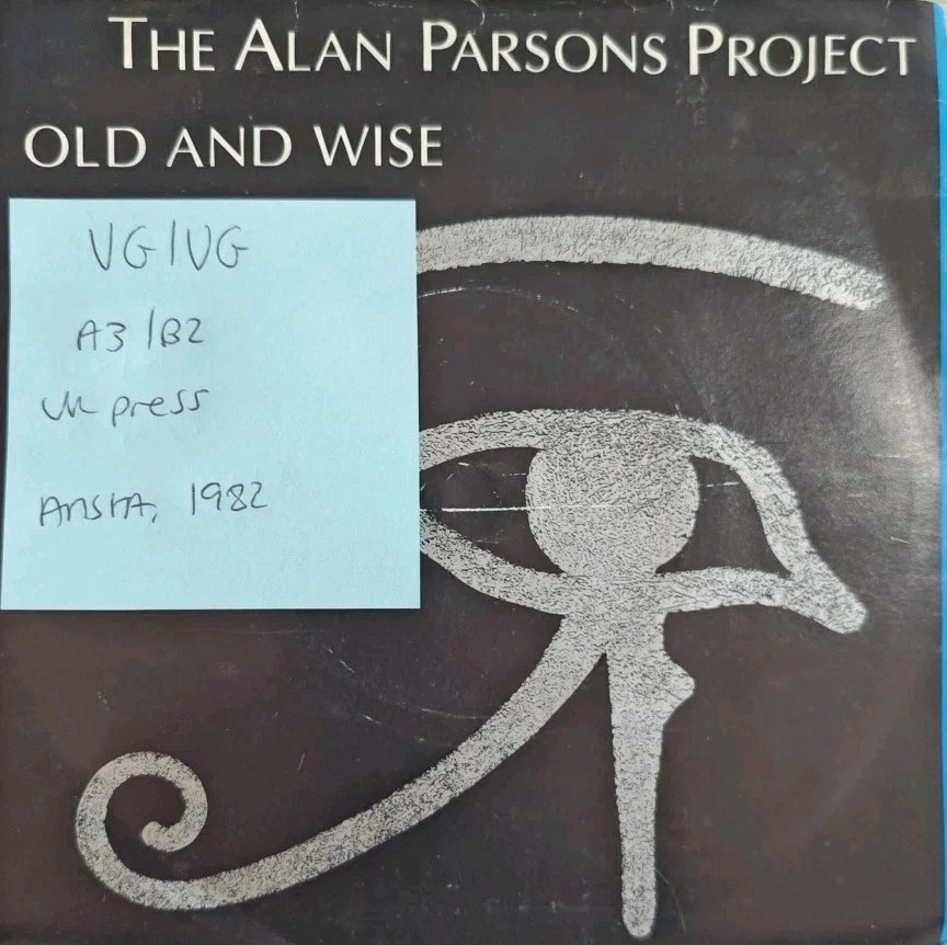 The Alan Parsons Project Old And Wise Vinyl Record 7" VG/VG ARIST494 1982 sleeve The Alan Parsons Project Old And Wise Vinyl Record 7" VG/VG ARIST494 1982 sleeve