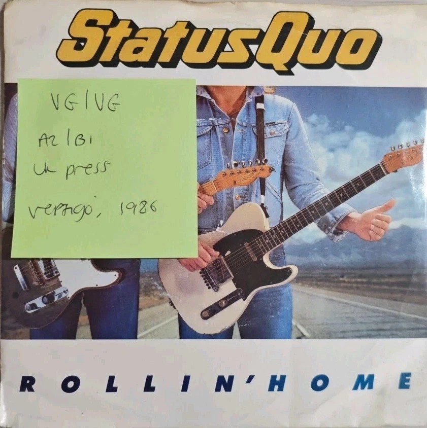 Status Quo Rollin' Home / Lonely Vinyl Record 7" VG/VG QUO18 1986 sleeve Status Quo Rollin' Home / Lonely Vinyl Record 7" VG/VG QUO18 1986 sleeve