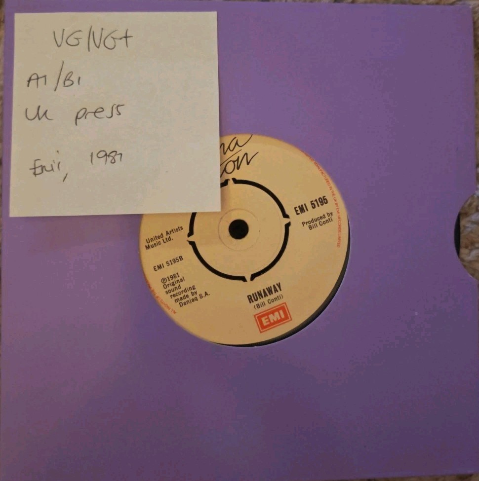Sheena Easton For Your Eyes Only / Runaway Vinyl Record 7" VG/VG+ EMI 5195 1981 sleeve Sheena Easton For Your Eyes Only / Runaway Vinyl Record 7" VG/VG+ EMI 5195 1981 sleeve