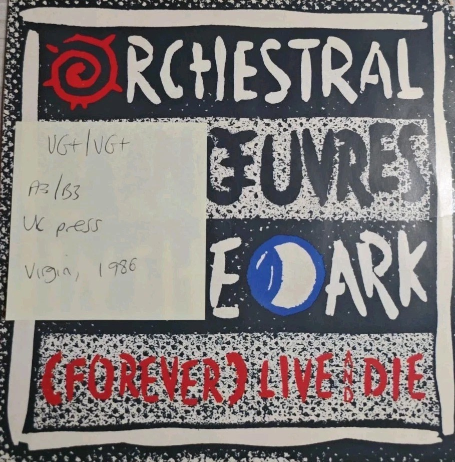 OMD (Forever) Live And Die Vinyl Record 7" VG+/VG+ VS888 1986 vinyl record sleeve OMD (Forever) Live And Die Vinyl Record 7" VG+/VG+ VS888 1986 vinyl record sleeve