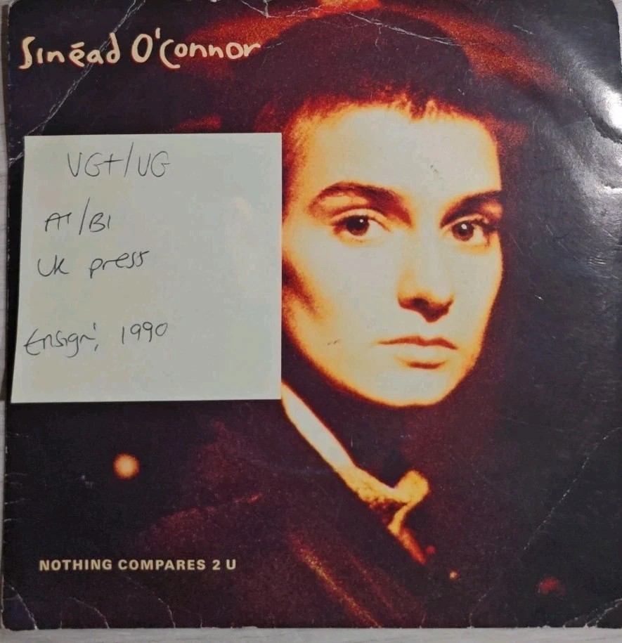 Sinéad O'Connor Nothing Compares 2 U Vinyl Record 7" VG+/VG ENY630 1990 sleeve Sinéad O'Connor Nothing Compares 2 U Vinyl Record 7" VG+/VG ENY630 1990 sleeve