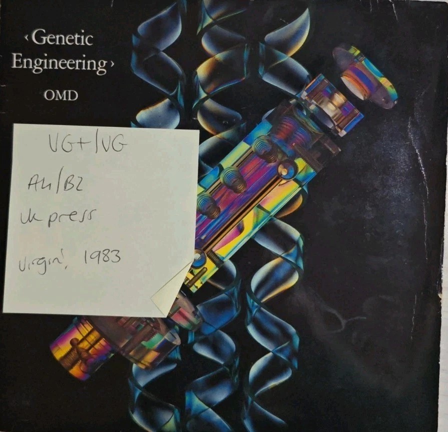 OMD Genetic Engineering / 4-Neu Vinyl Record 7" VG+/VG VS527 vinyl record sleeve OMD Genetic Engineering / 4-Neu Vinyl Record 7" VG+/VG VS527 vinyl record sleeve
