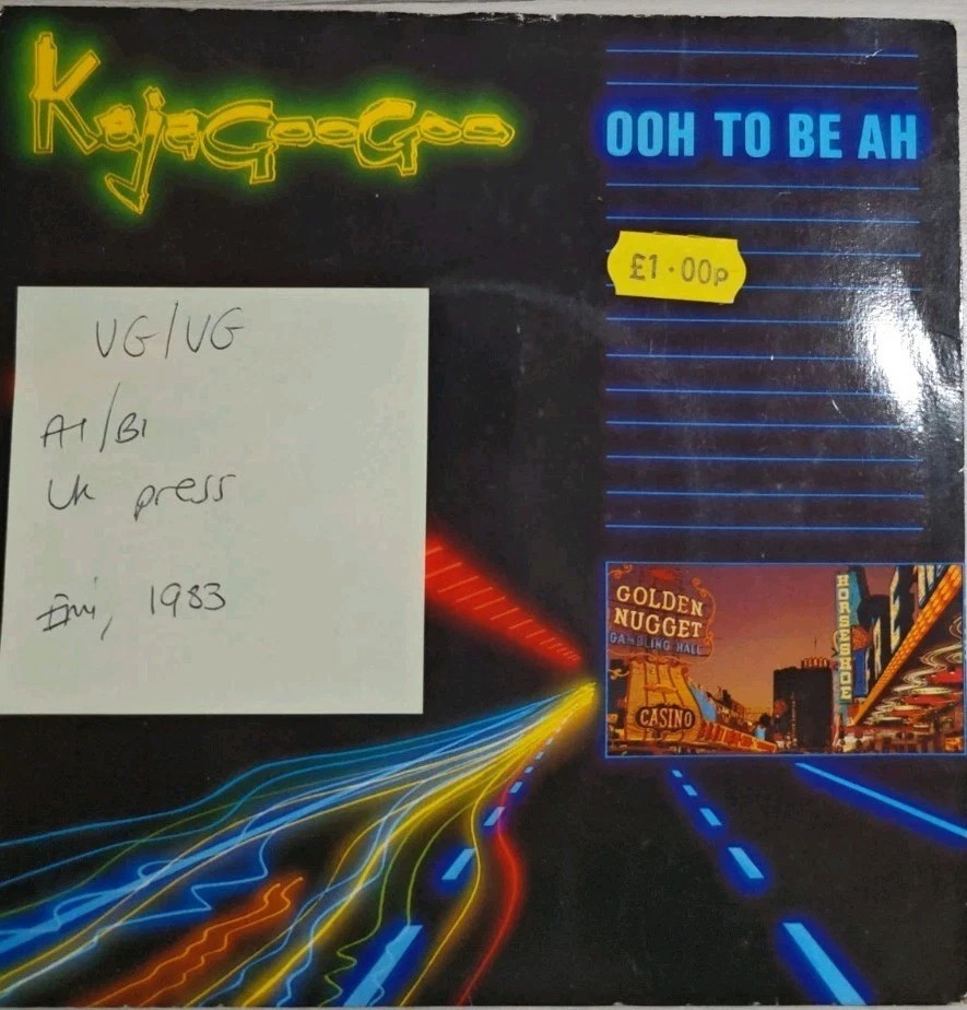 Kajagoogoo Ooh To Be Ah Vinyl Record 7" VG/VG EMI 5383 1983 vinyl record sleeve Kajagoogoo Ooh To Be Ah Vinyl Record 7" VG/VG EMI 5383 1983 vinyl record sleeve