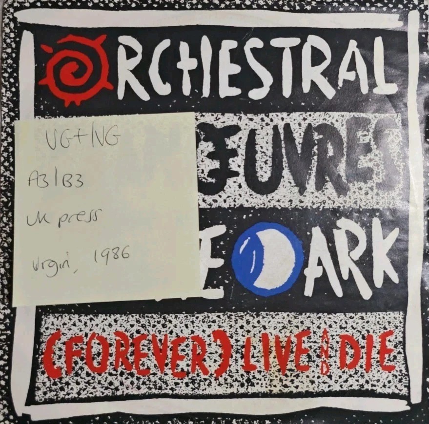 OMD Live And Die Vinyl Record 7" VG+/VG VS888 1986 sleeve OMD Live And Die Vinyl Record 7" VG+/VG VS888 1986 sleeve