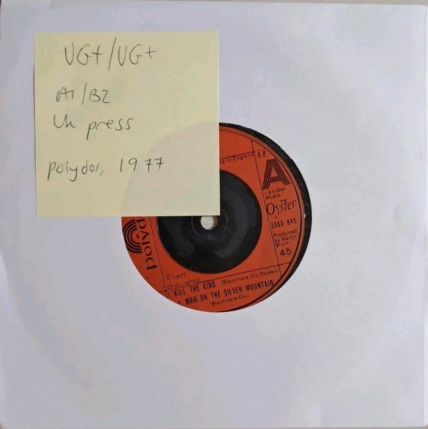 Rainbow Kill The King Love Vinyl Record 7" VG+/VG+ 2066845 1977 sleeve Rainbow Kill The King Love Vinyl Record 7" VG+/VG+ 2066845 1977 sleeve