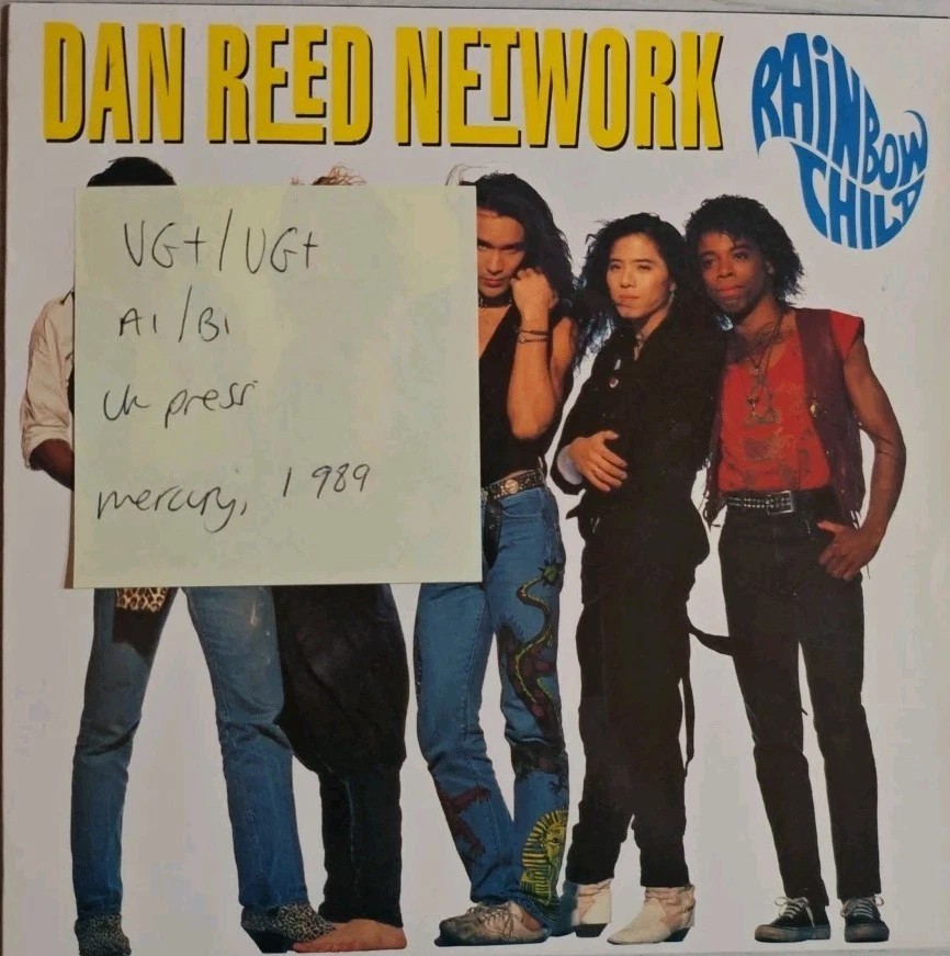 Dan Reed Network Rainbow Child Vinyl Record 7" VG+/VG+ DRN3 1989 sleeve Dan Reed Network Rainbow Child Vinyl Record 7" VG+/VG+ DRN3 1989 sleeve
