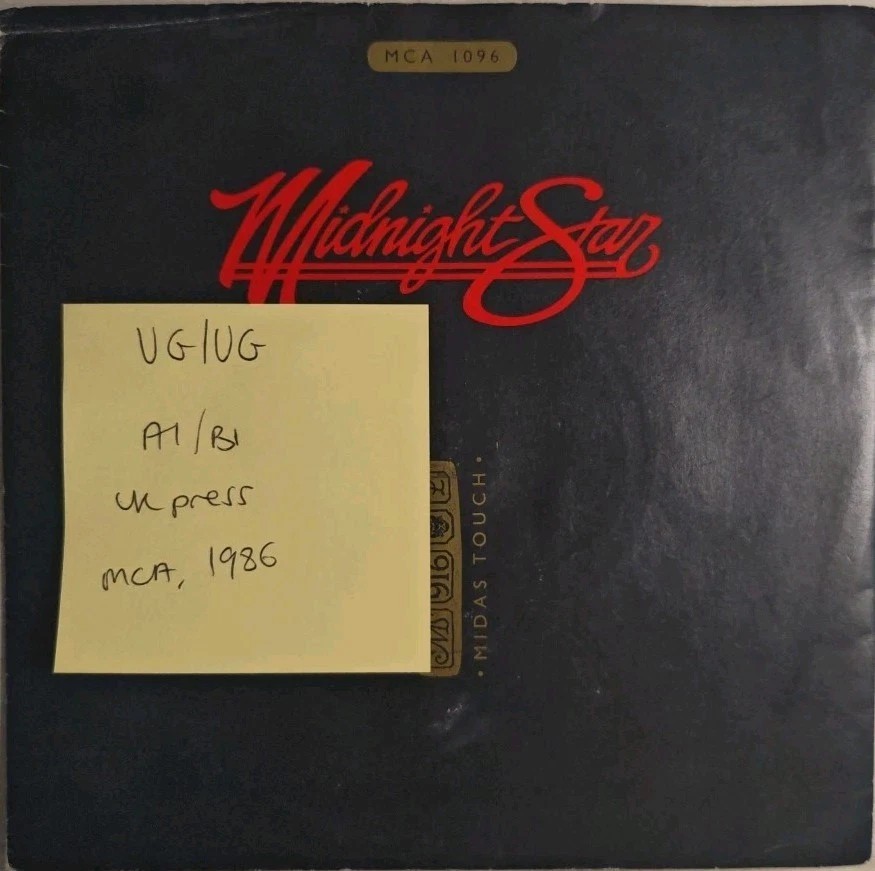 Midnight Star Midas Touch Vinyl Record 7" VG/VG MCA 1096 1986 sleeve Midnight Star Midas Touch Vinyl Record 7" VG/VG MCA 1096 1986 sleeve