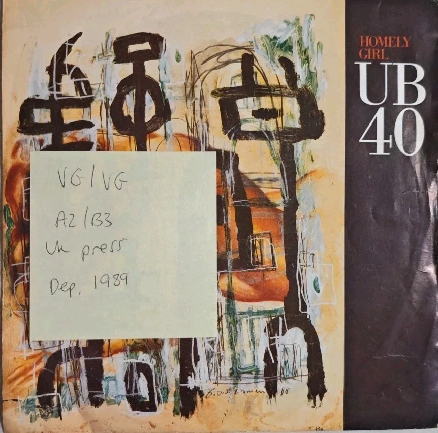 UB40 Homely Girl Vinyl Record 7" VG/VG DEP 33 1989 sleeve UB40 Homely Girl Vinyl Record 7" VG/VG DEP 33 1989 sleeve