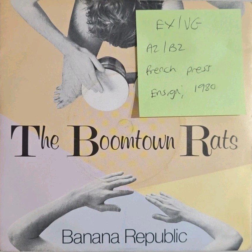 The Boomtown Rats Banana Republic Vinyl Record 7" EX/VG BONGO 1 1980 sleeve The Boomtown Rats Banana Republic Vinyl Record 7" EX/VG BONGO 1 1980 sleeve