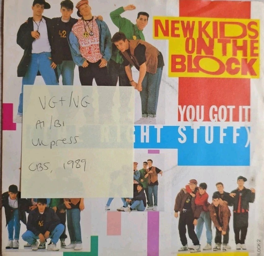 New Kids On The Block You Got It (The Right Stuff) Vinyl Record 7" VG+/VG BLOCK2 sleeve New Kids On The Block You Got It (The Right Stuff) Vinyl Record 7" VG+/VG BLOCK2 sleeve