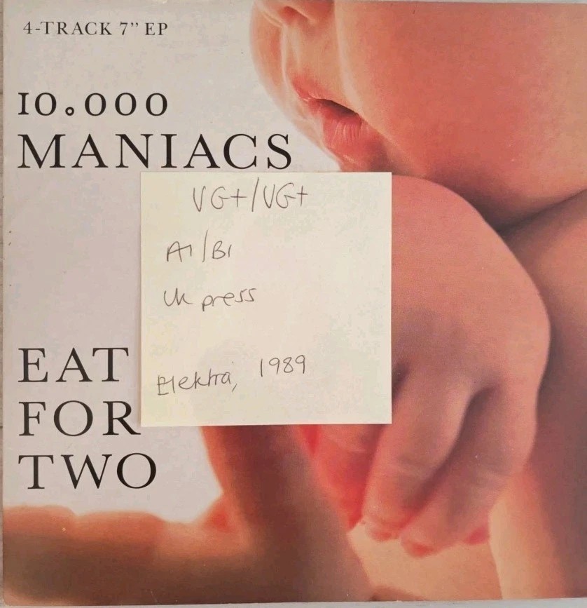 10,000 Maniacs Eat For Two Vinyl Record 7" VG+/VG+ EKR 100 1989 sleeve 10,000 Maniacs Eat For Two Vinyl Record 7" VG+/VG+ EKR 100 1989 sleeve