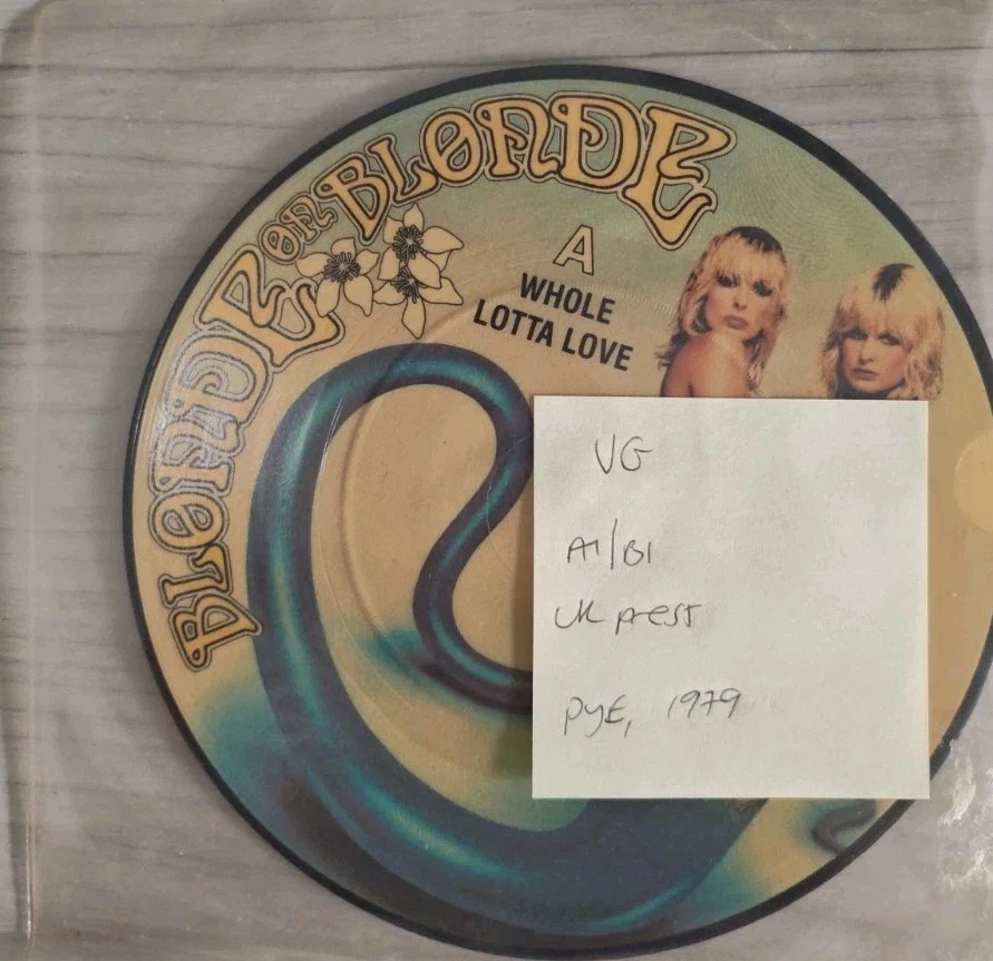 Blonde On Blonde Whole Lotta Love Vinyl Record 7" VG 7NPX46189 1979 sleeve Blonde On Blonde Whole Lotta Love Vinyl Record 7" VG 7NPX46189 1979 sleeve