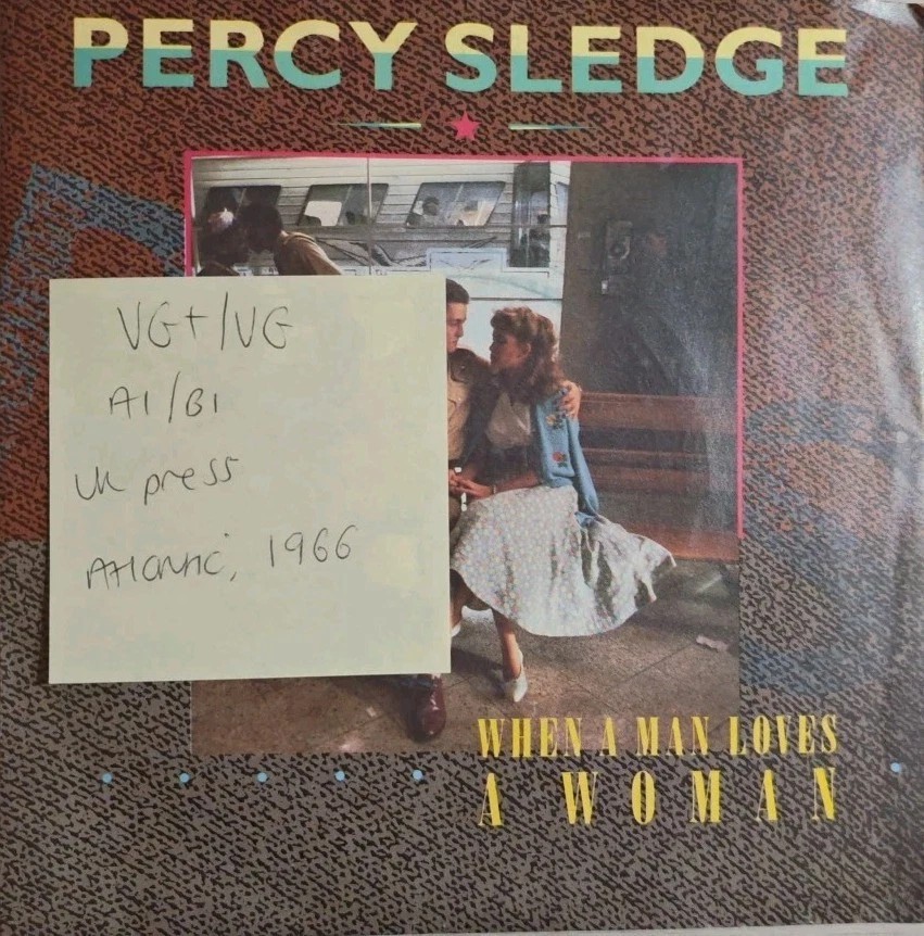 Percy Sledge When A Man Loves A Woman Vinyl Record 7" VG+/VG YZ 96 1966 sleeve Percy Sledge When A Man Loves A Woman Vinyl Record 7" VG+/VG YZ 96 1966 sleeve