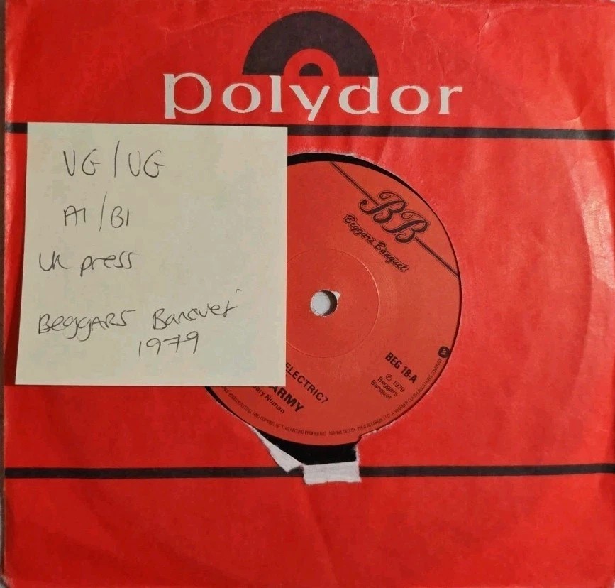 Gary Numan Tubeway Army Are Friends Electric Vinyl Record 7" VG/VG BEG 18 1979 sleeve Gary Numan Tubeway Army Are Friends Electric Vinyl Record 7" VG/VG BEG 18 1979 sleeve
