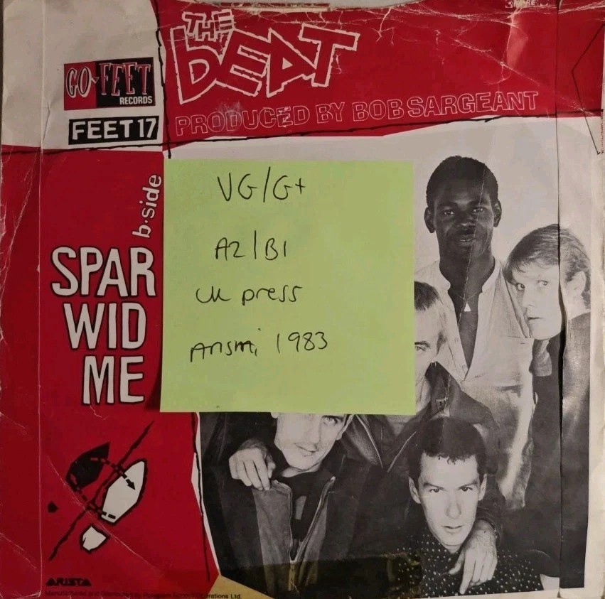 The Beat Can't Get Used To Losing You Vinyl Record 7" VG/G+ FEET17 1983 sleeve The Beat Can't Get Used To Losing You Vinyl Record 7" VG/G+ FEET17 1983 sleeve