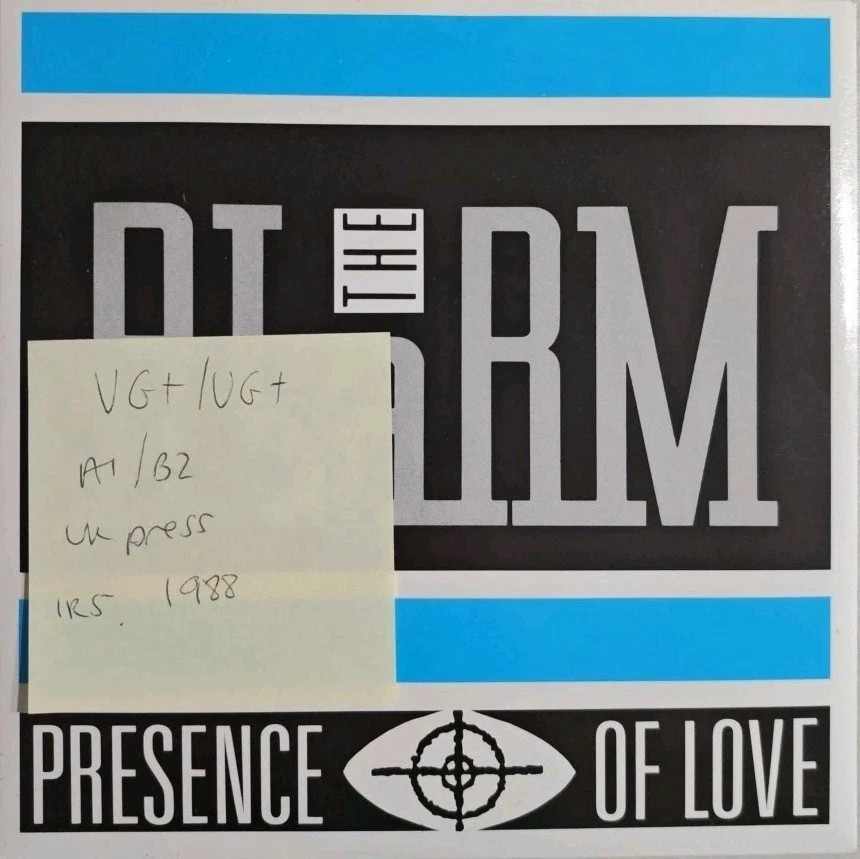 The Alarm Presence Of Love/ Knife Edge Vinyl Record 7" VG+/VG+ IRM155 1988 sleeve The Alarm Presence Of Love/ Knife Edge Vinyl Record 7" VG+/VG+ IRM155 1988 sleeve