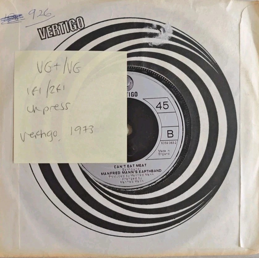 Manfred Mann Joybringer Vinyl Record 7" VG+/VG 6059083 1973 sleeve Manfred Mann Joybringer Vinyl Record 7" VG+/VG 6059083 1973 sleeve